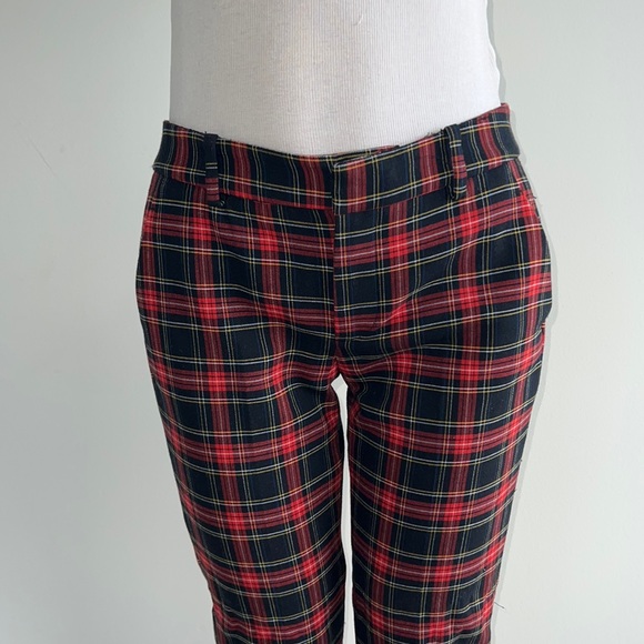 RED PLAID DRESS PANTS - Picture 1 of 5
